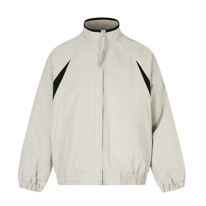 Black And White Colourblock Track Jacket