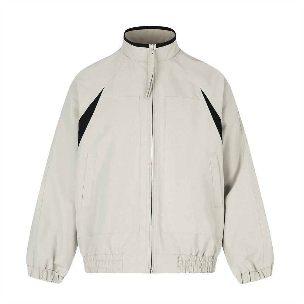 Sporty colourblock jacket in black and white