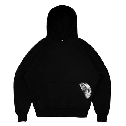 Revelse™ Cotton Blend Hoodie And Joggers Tracksuit Black And Grey