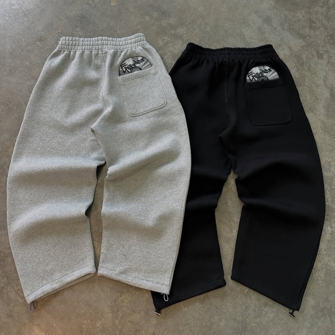 Revelse™ Cotton Blend Hoodie And Joggers Tracksuit Black And Grey