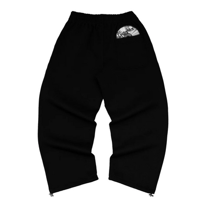 Revelse™ Cotton Blend Hoodie And Joggers Tracksuit Black And Grey