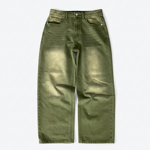 Revelse™ Denim Stretch Fit Jeans Green and Brown