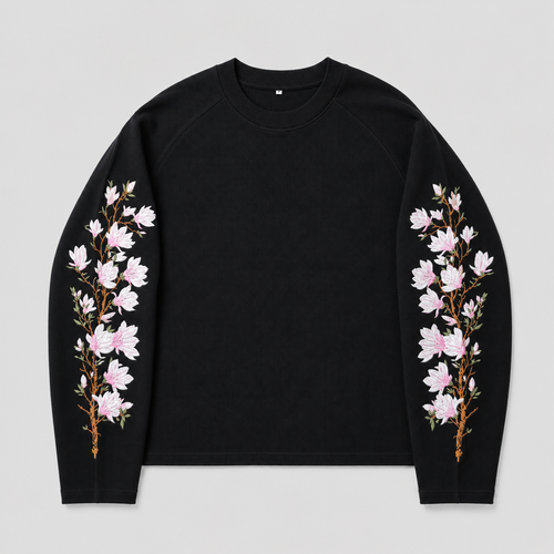 Revelse™ Embroidered Pink Blossom Longsleeve Top