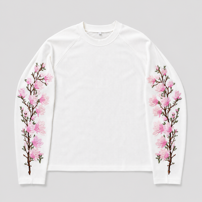 Revelse™ Embroidered Pink Blossom Longsleeve Top