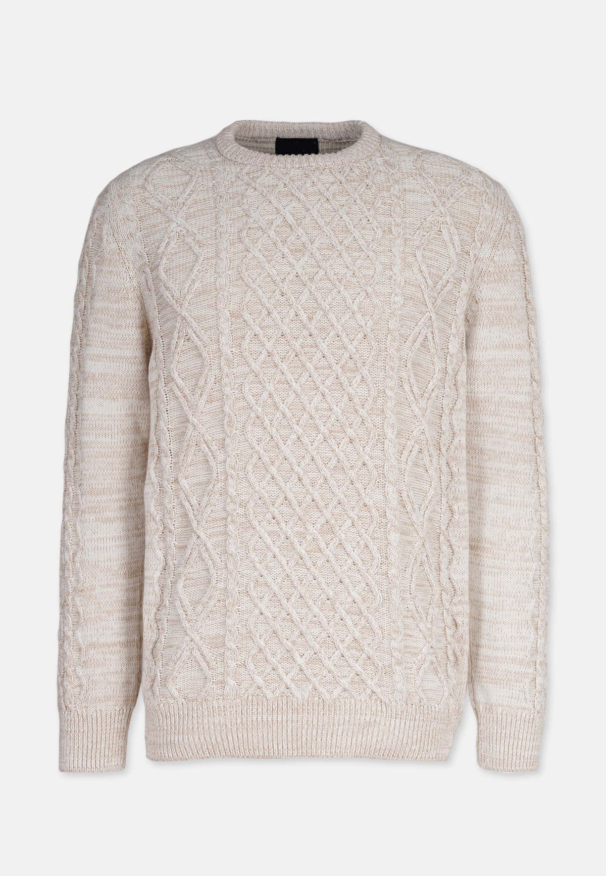 Revelse™ Organic Cotton Cable Knit Sweater Beige