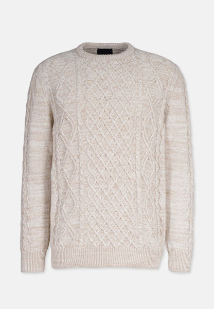 Revelse™ Organic Cotton Cable Knit Sweater Beige