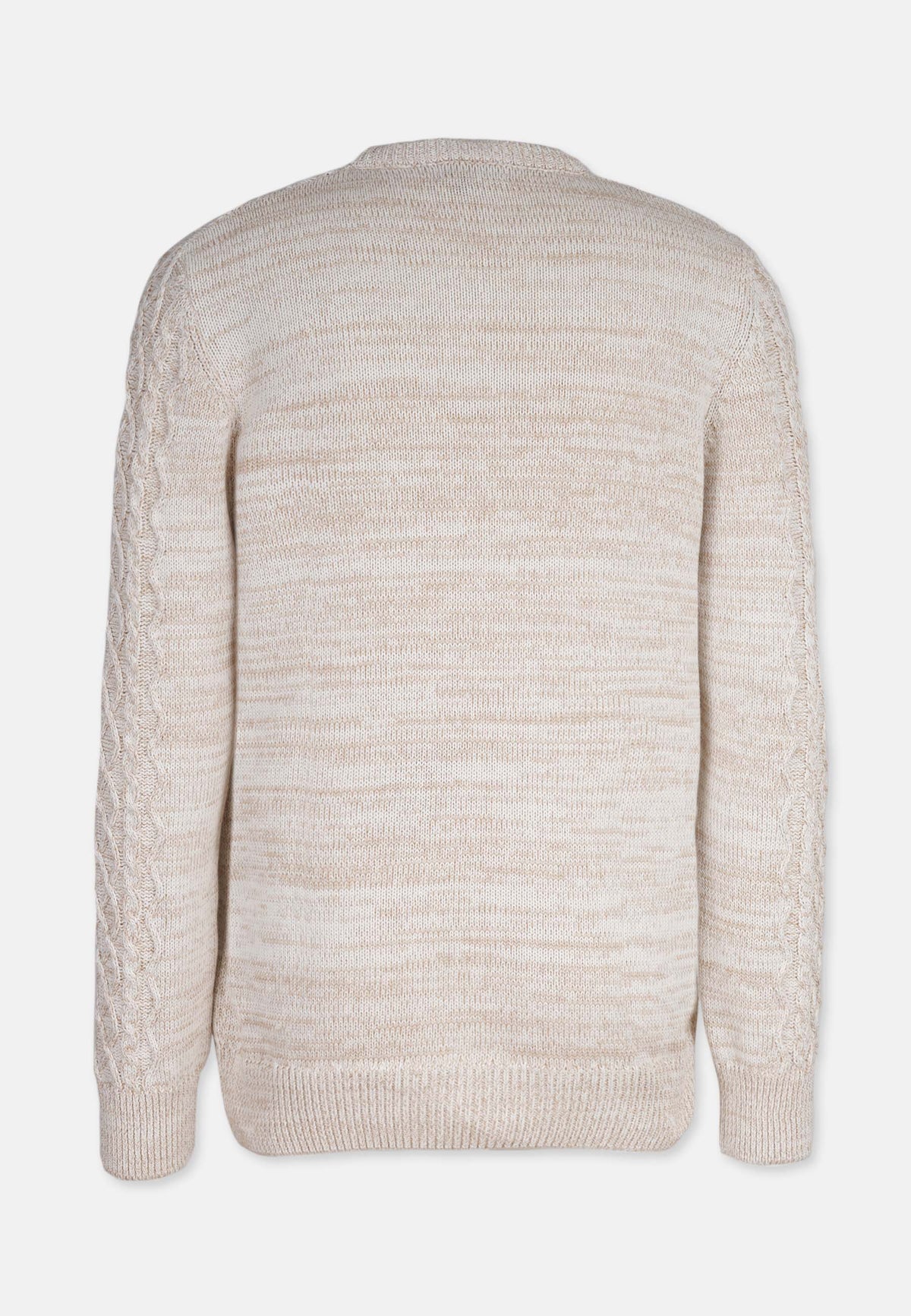 Revelse™ Organic Cotton Cable Knit Sweater Beige