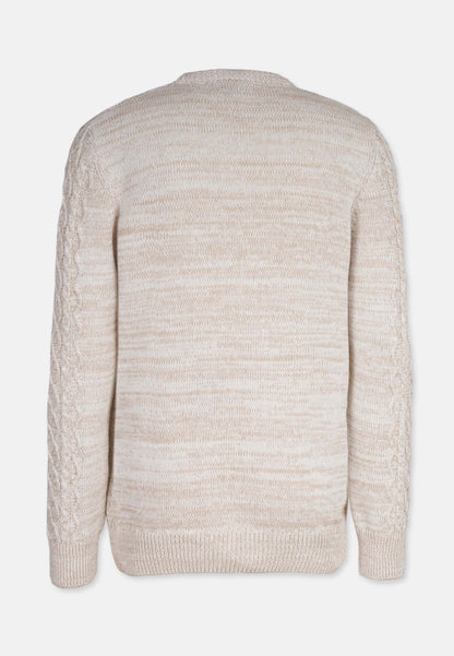Revelse™ Organic Cotton Cable Knit Sweater Beige