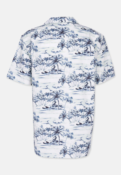 Revelse™ Organic Cotton Loose Fit Short Sleeve Shirt Blue