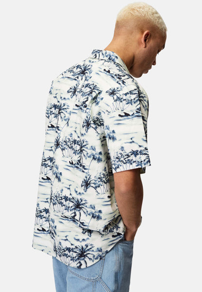 Revelse™ Organic Cotton Loose Fit Short Sleeve Shirt Blue