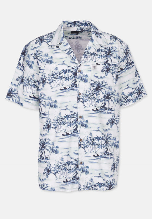 Revelse™ Organic Cotton Loose Fit Short Sleeve Shirt Blue