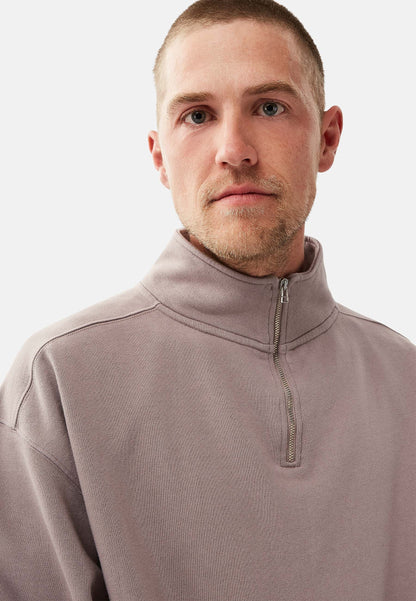 Revelse™ Organic Cotton Quarter Zip Sweatshirt Mud