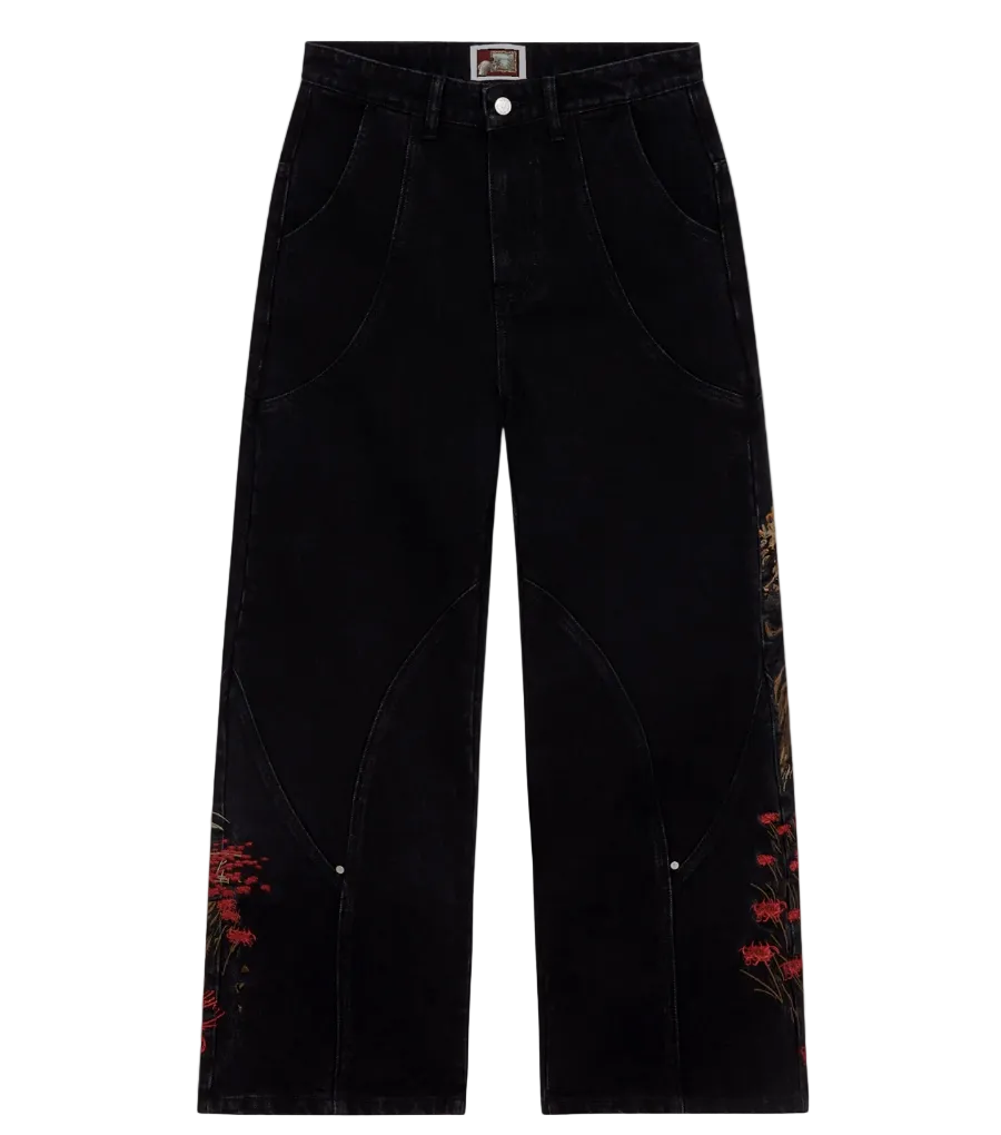 Revelse™ Relaxed Fit Baggy Black Denim Jeans