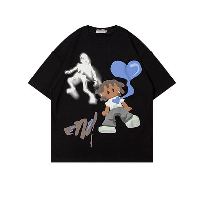 Revelse™ Oversized Graffiti Print T-Shirt
