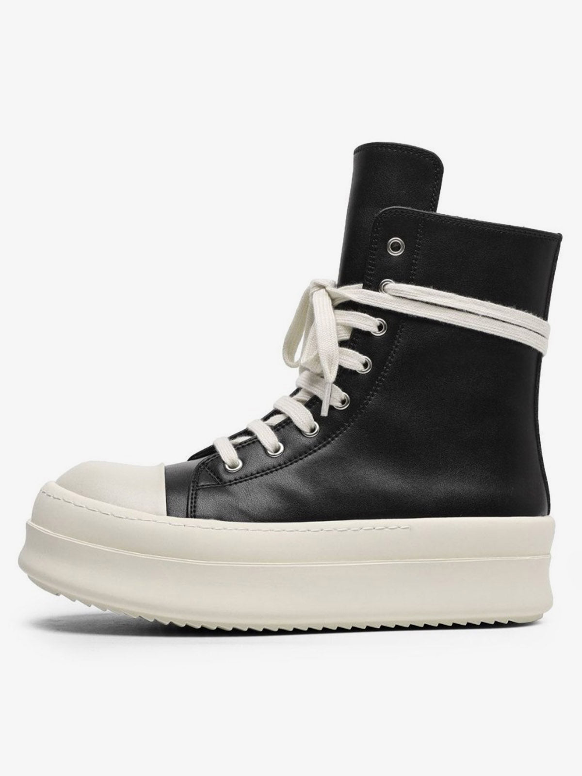 Platform High Top Sneakers With Side Zip