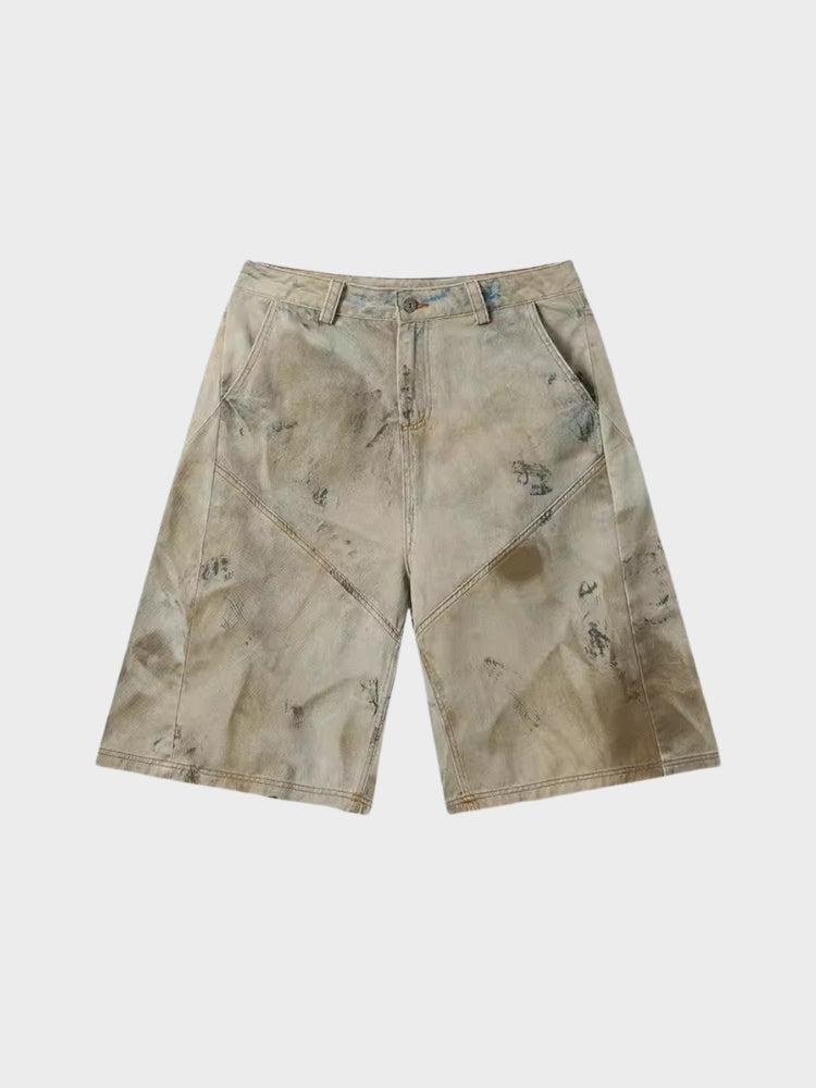 Revelse™ Cotton Washed Denim Capri Jorts Light Coffee