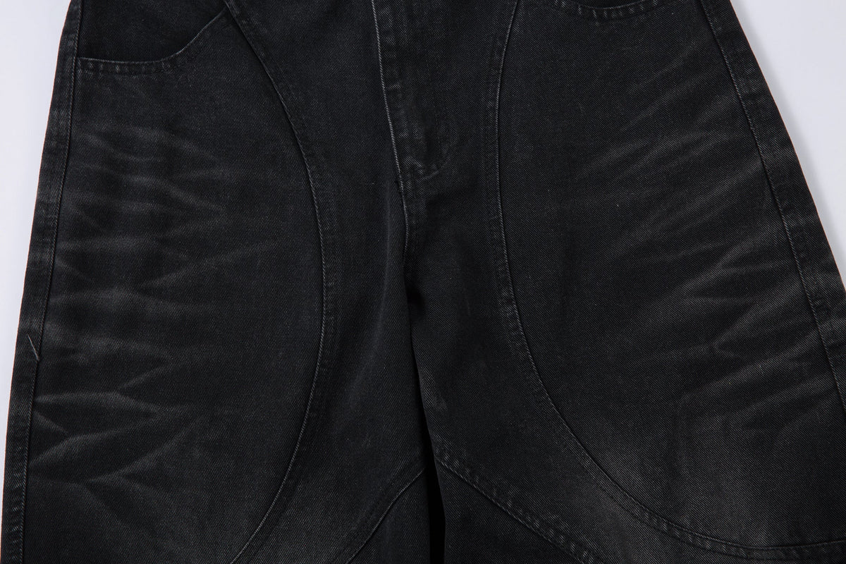 Revelse™ Distressed Washed Multi-Pocket Denim Jeans