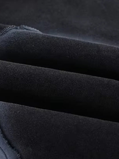 Revelse™ Oversized Cotton Knit Short-Sleeve T-Shirt Black