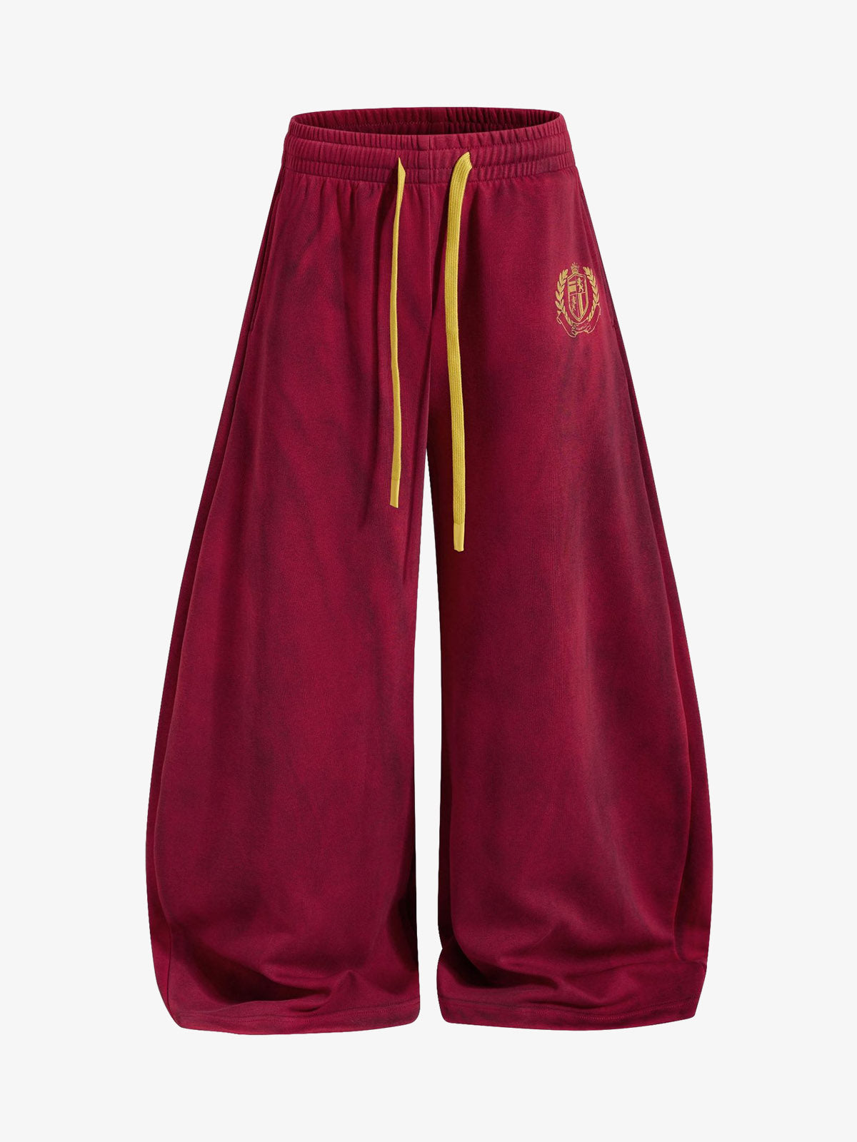 Wide-Leg Sweatpants With Crest Graphic