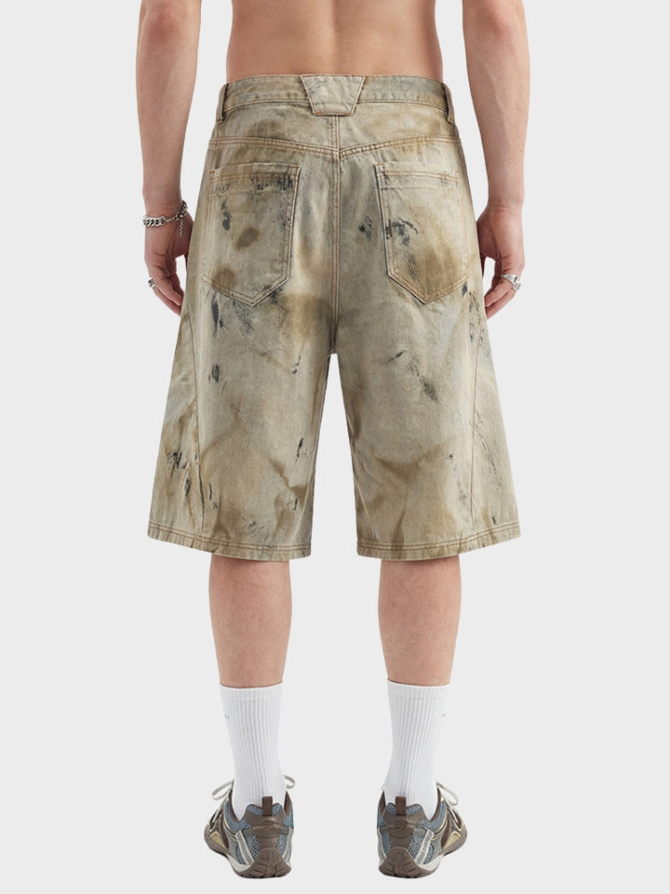 Revelse™ Cotton Washed Denim Capri Jorts Light Coffee