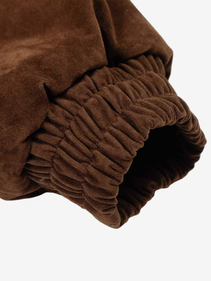 Revelse™ Faux Fur Hooded Suede Bomber Jacket with Metal Clip Streetwear