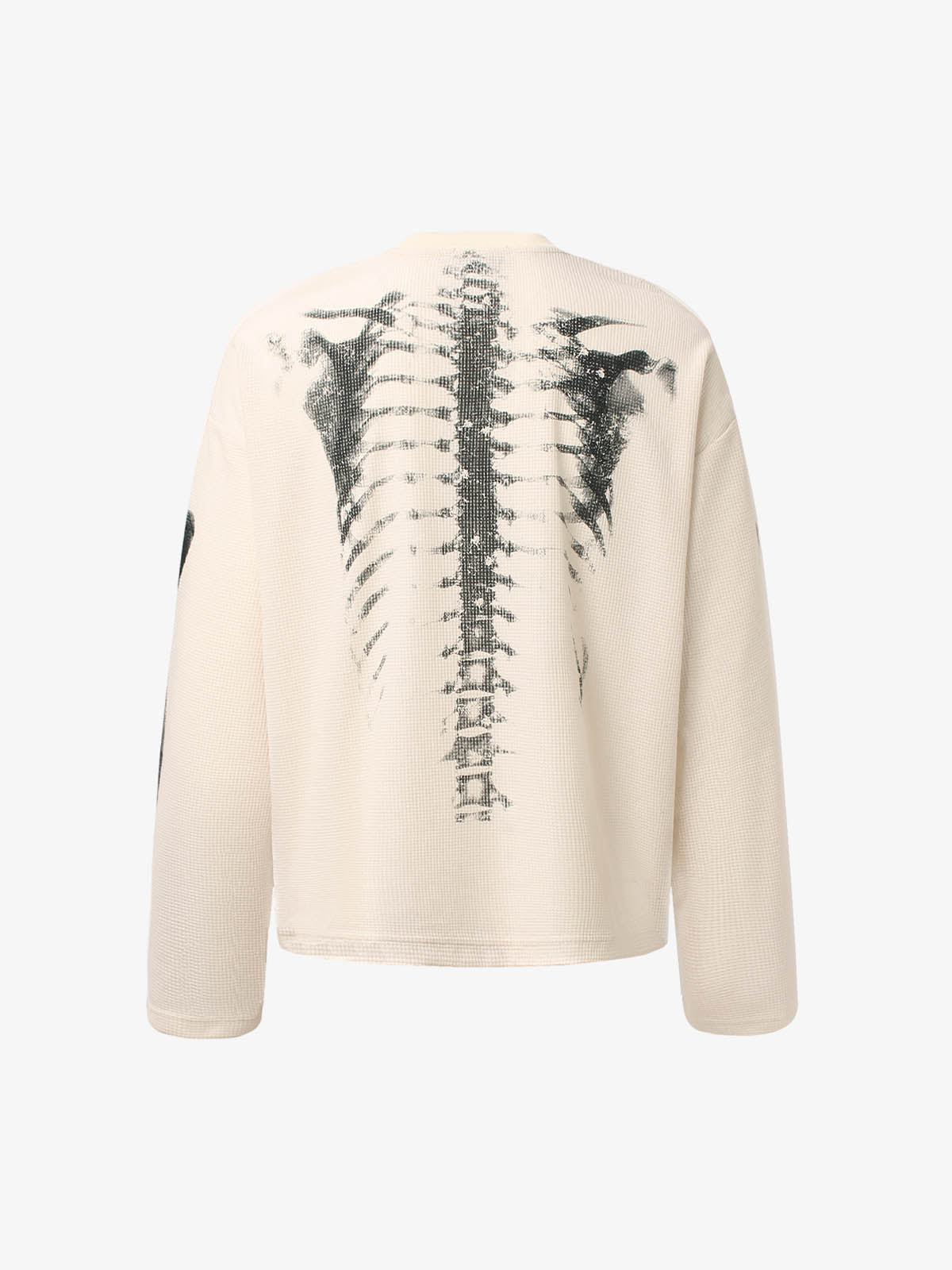 Revelse™ Skeleton Graphic Waffle Knit Sweatshirt
