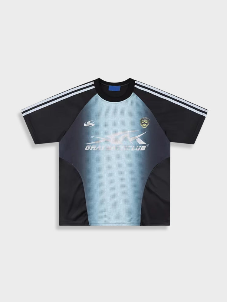 Revelse™ Distressed Football Mesh T-Shirt Cotton Blend
