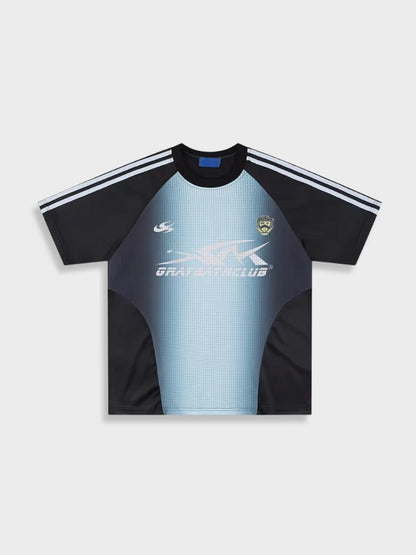 Revelse™ Distressed Football Mesh T-Shirt Cotton Blend
