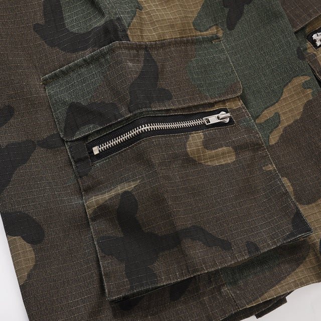 Revelse™ Men's Camo Cargo Shorts Streetwear Utility Style