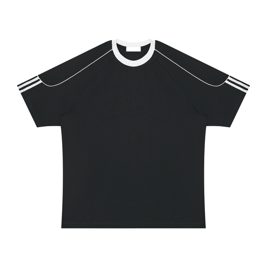 Colour block cotton T-shirt shown from the front