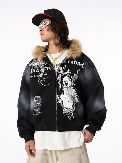 Revelse™ Graphic Print Hooded Jacket for Men