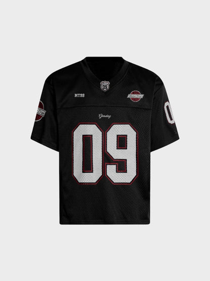 Revelse™ Mesh Varsity Short-Sleeve Sports Jersey with Oversized Numeral