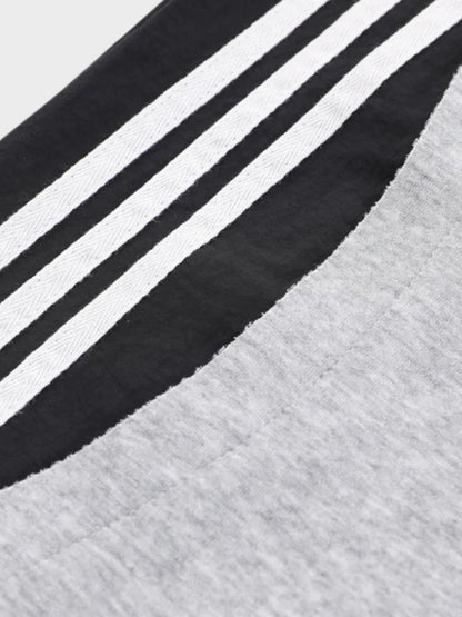 Revelse™ Wide-Leg Cotton Joggers with Side Stripe Panels