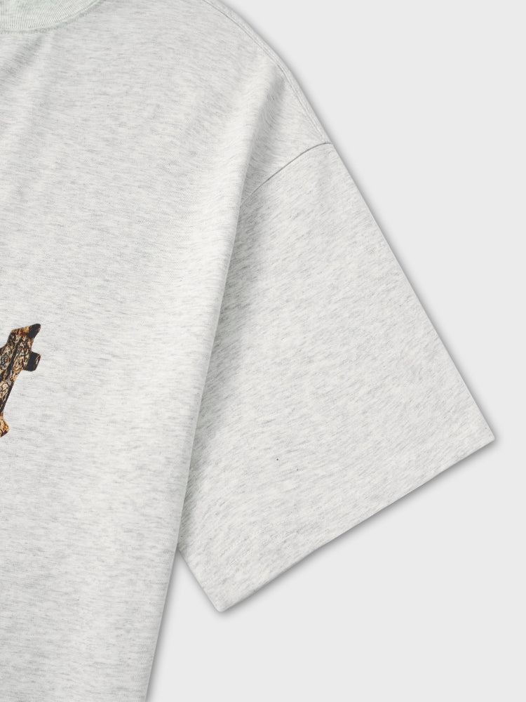 Revelse™ Oversized Cotton Camo Graphic T-Shirt