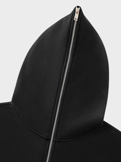 Revelse™ Full-Zip Fleece Hoodie Black Loose Fit