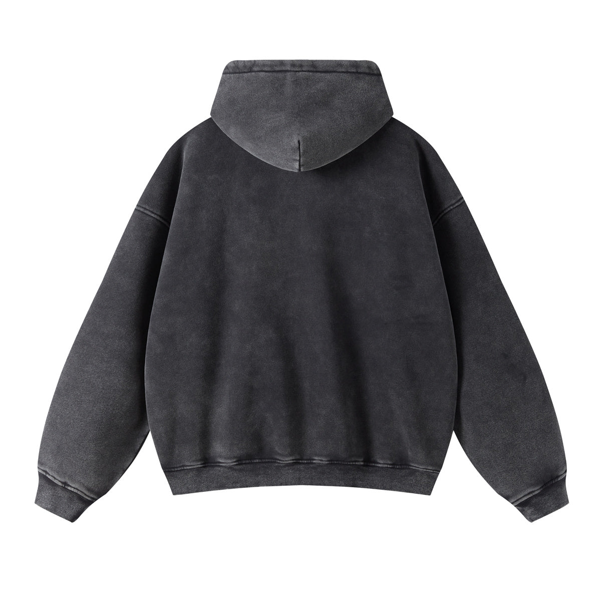 Revelse™ Washed Oversized Retro Zip-Up Hoodie