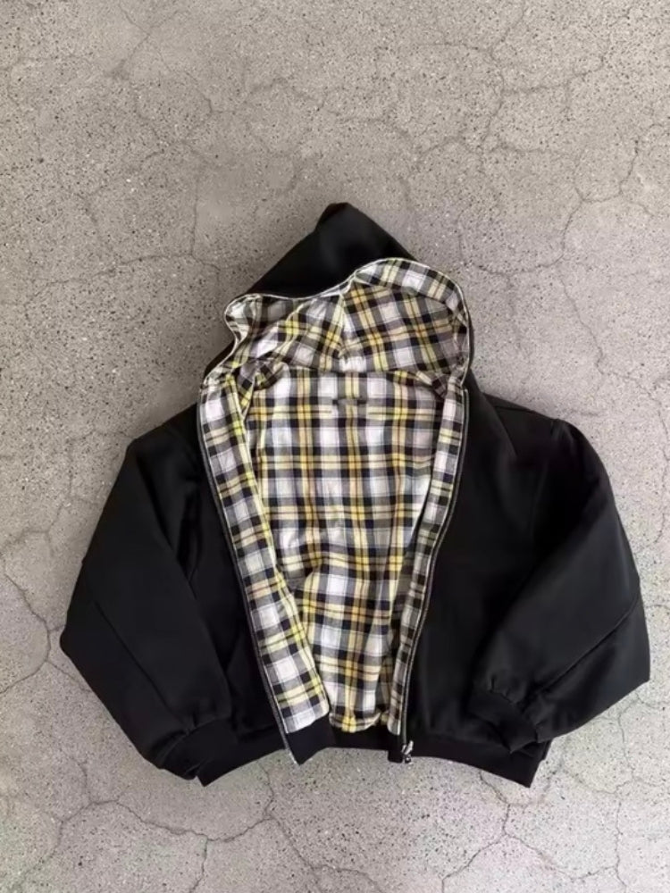 Revelse™ Reversible Hooded Patchwork Polyester Jacket