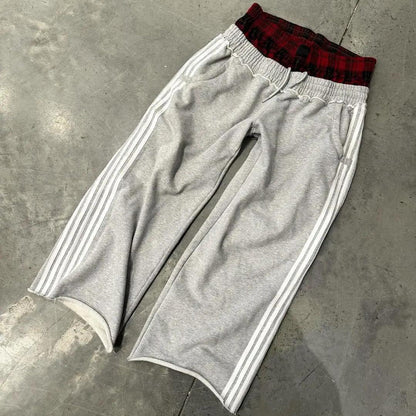 Revelse™ Striped Baggy Fleece Sweatpants