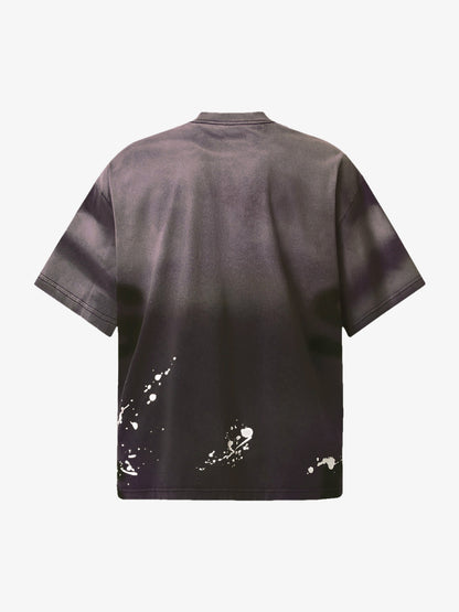 Revelse™ Ink Splash Letter Print T-Shirt