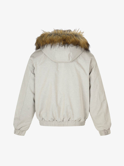 Camouflage track jacket showing its full zipped front