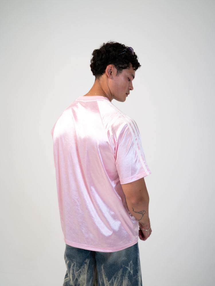 Revelse™ Distressed Football Mesh T-Shirt Cotton Blend