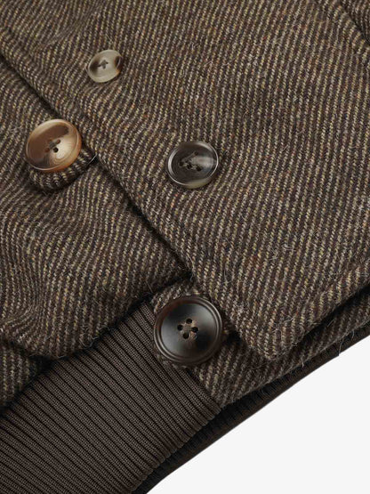 Close-up of the coat cuff and soft faux-fur finish