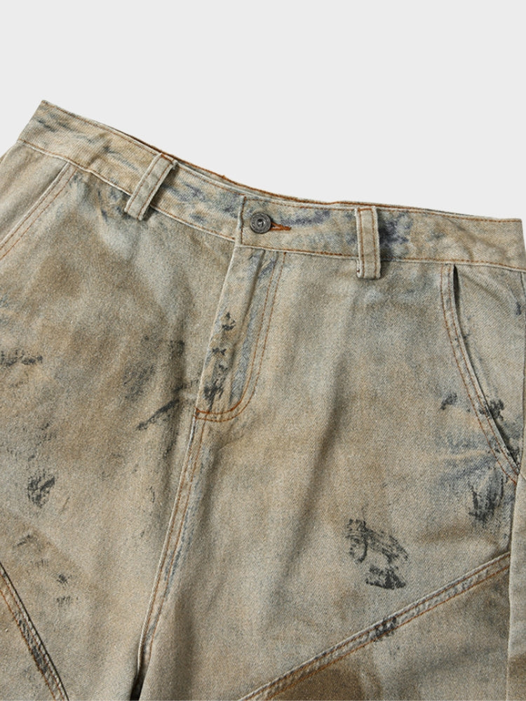 Revelse™ Cotton Washed Denim Capri Jorts Light Coffee