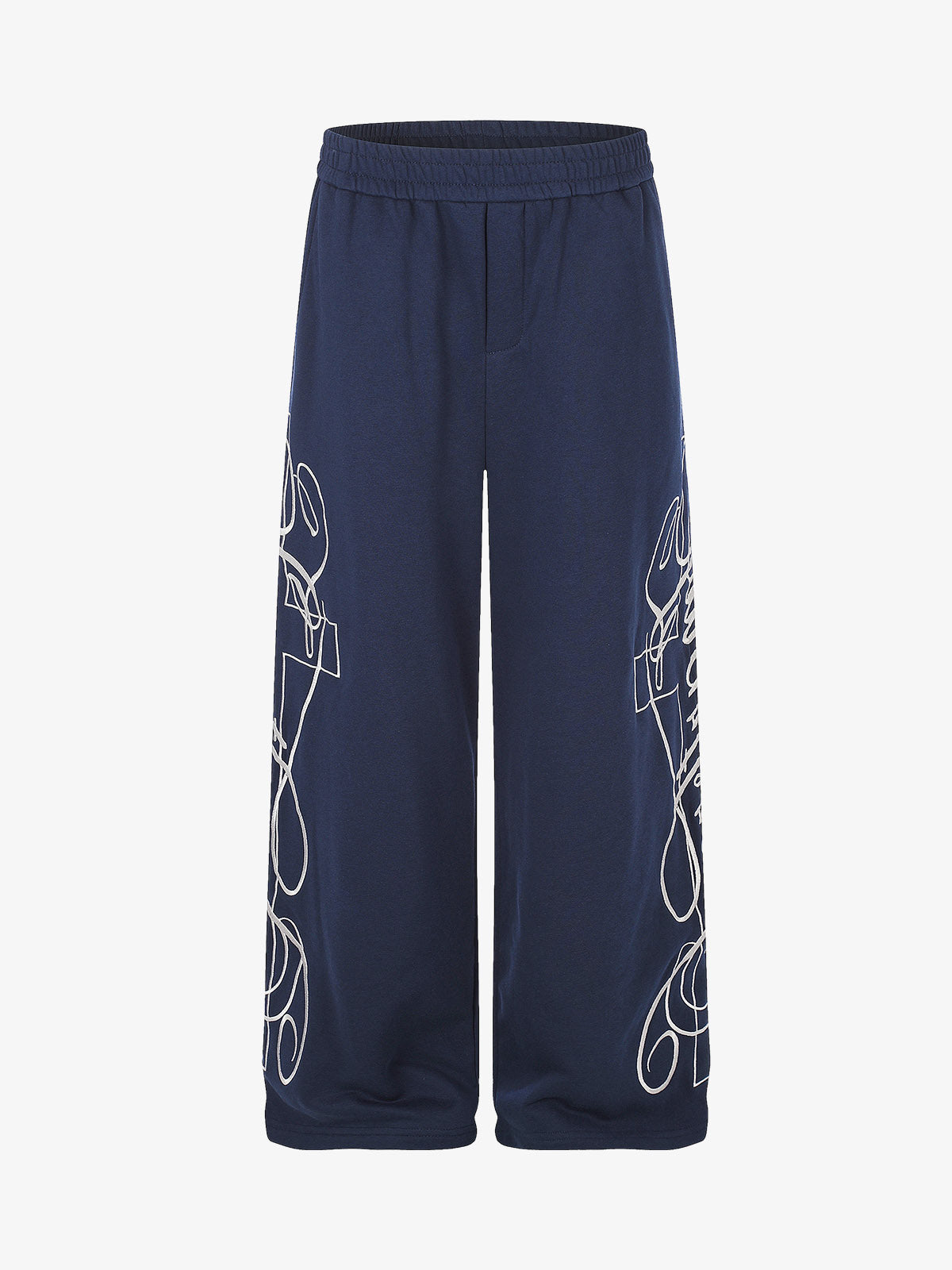 Floral Graphic Wide-Leg Sweatpants