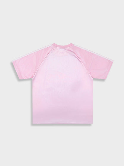 Revelse™ Distressed Football Mesh T-Shirt Cotton Blend