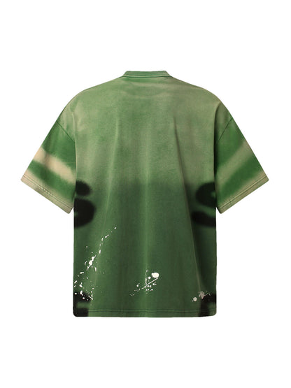 Revelse™ Ink Splash Letter Print T-Shirt