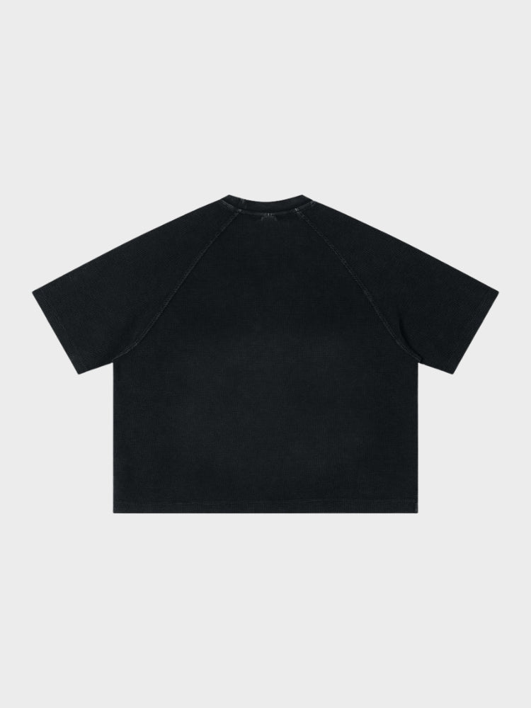 Revelse™ Waffle Knit Graphic Print Relaxed T-Shirt
