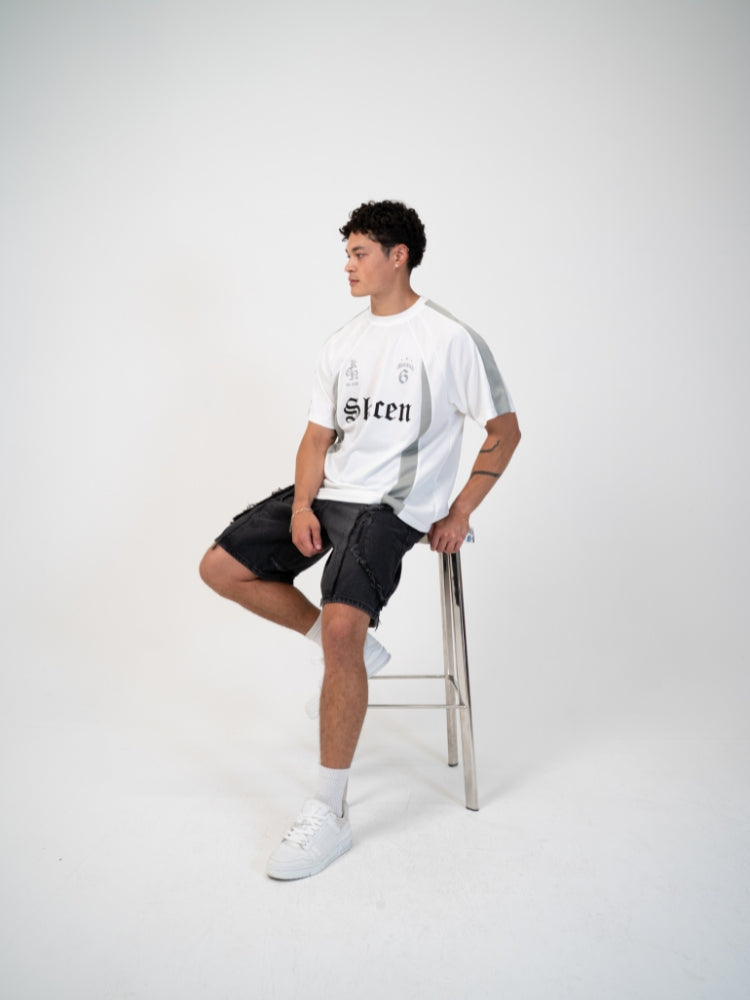Revelse™ Distressed Embroidered Denim Jorts