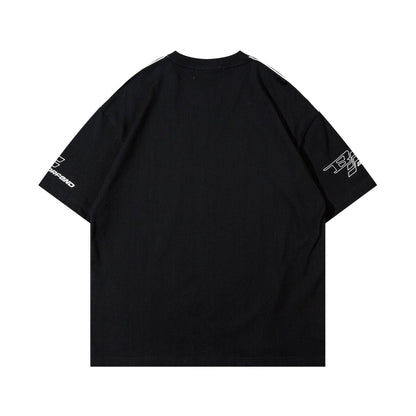 Revelse™ Oversized Varsity Racing Graphic T-Shirt