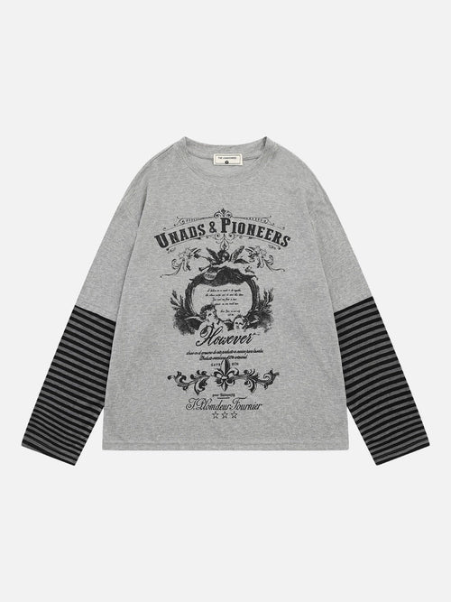 Baroque winged graphic long-sleeve T-shirt shown from the front